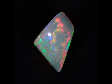 Dramatic Colors Freeform Opal Gemstone  From Welo Ethiopia 13.18 Carats
