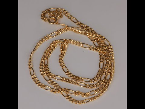 14K Yellow Gold Figaro Link Chain 18"