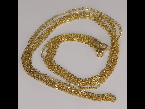 18K Yellow Gold Triple Cable Link Chain 20"