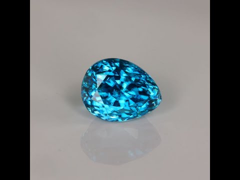 Pear Shape Brilliant Cut Blue Zircon 4.01 Carats (Hidden Gem)