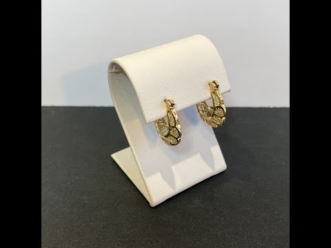 14K Yellow Gold Ornate Earrings