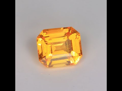 Yellow Madagascar Sapphire Emerald Cut Gemstone