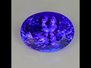 Oval Tanzanite Gemstone Blue Violet Video