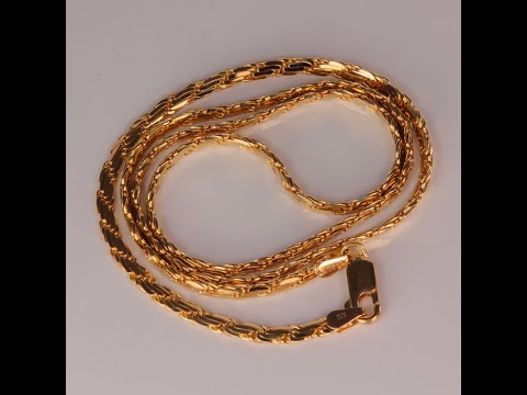 14K Yellow Gold Flat Rope Chain 18"