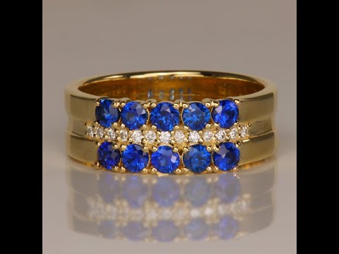 14K Yellow Gold and Fine Sapphire Ring