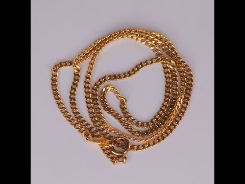 14K Yellow Gold Curb Link Chain 16"