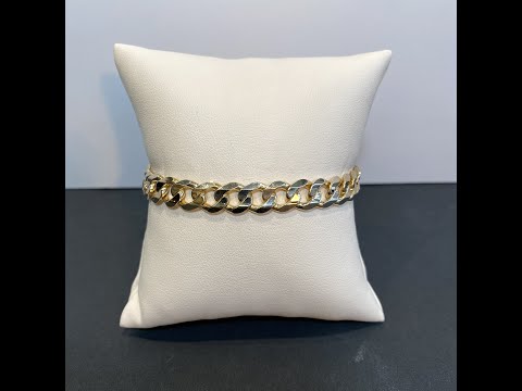14K Yellow Gold Curb Chain Bracelet 8"