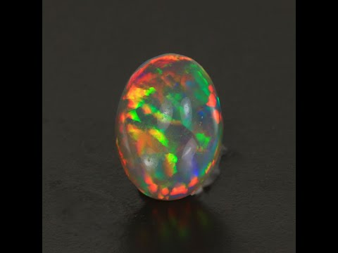 Oval Cabochon Cut Semi-Black Opal 4.77 Carats