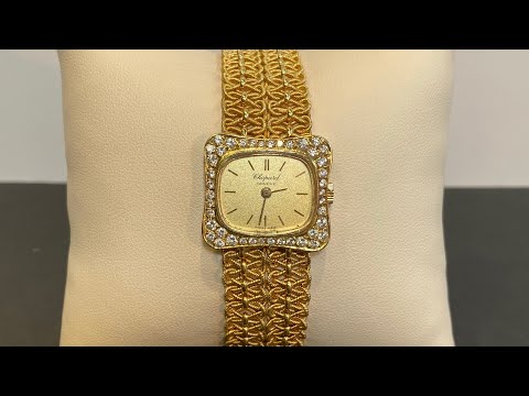 18K Yellow Gold and Fine Diamond Chopard Watch .75 Carat