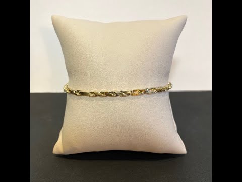 14K Yellow Gold Rope Chain Bracelet