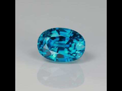 Oval Blue Zircon Gemstone 13.18 Carats