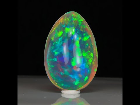 Pear Shape Cabochon Semi-Black Opal 23.00 Carats