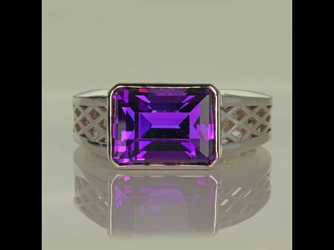 Amethyst Gents Ring 8.10 Carat