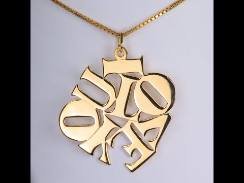 14K Yellow Gold I LOVE YOU Pendant