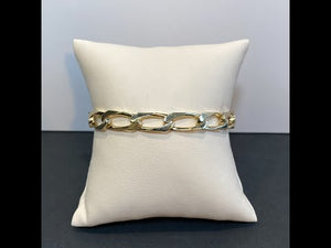 14K Yellow Gold Curb Chain Link Bracelet