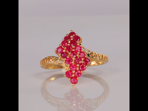 14K Yellow Gold Ruby Ring 1.00 Carats