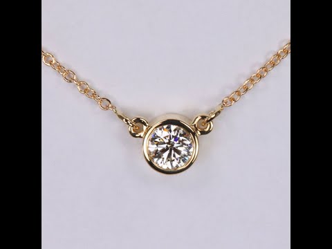 .30ct Round Brilliant Diamond Necklace in 14k Yellow Gold
