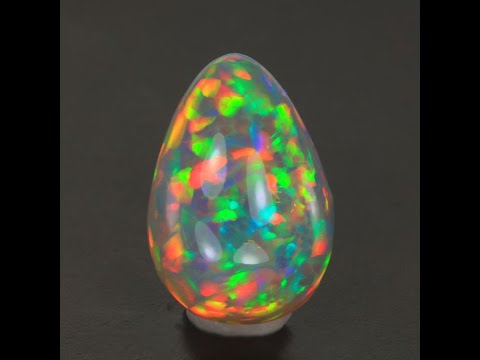 Pear Shape Cabochon Semi-Black Opal 23.40 Carats