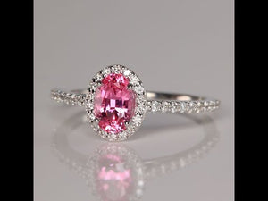 Mahenge Pink Spinel Ring with Fine Diamonds