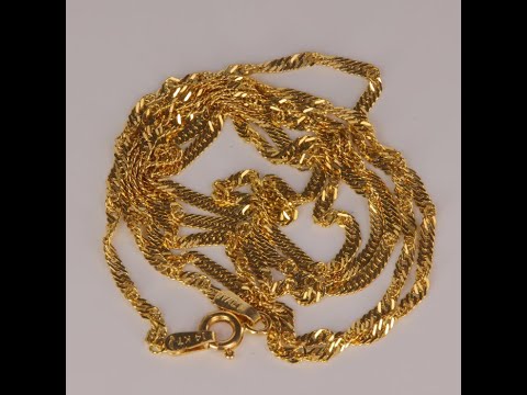 14K Yellow Gold Singapore Chain 24"