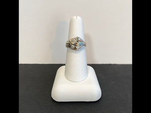14K White Gold and Fine Diamond Ring .35 Carat