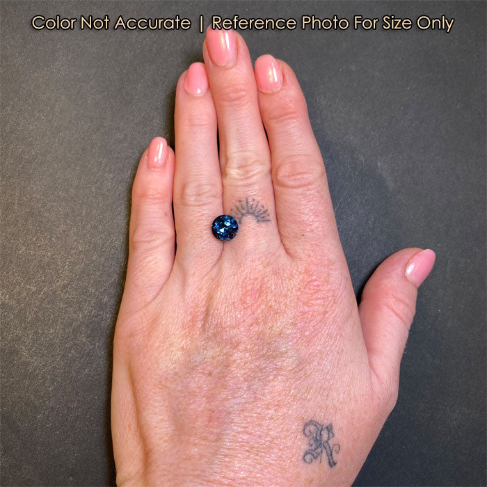 spinel gemstone rare cobalt color on hand