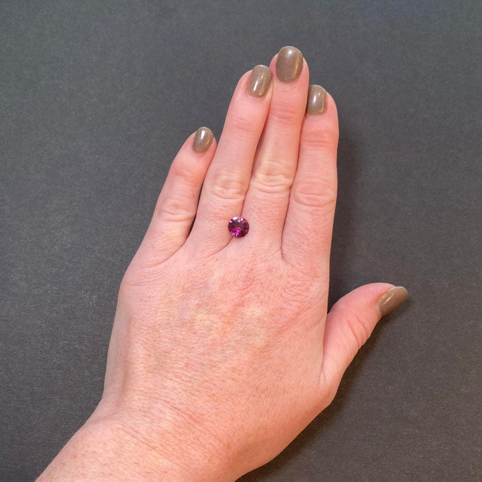 Cut Garnet Examples Round Brilliant Cut Garnet 2.07 Carats - Moriartys Gem Art