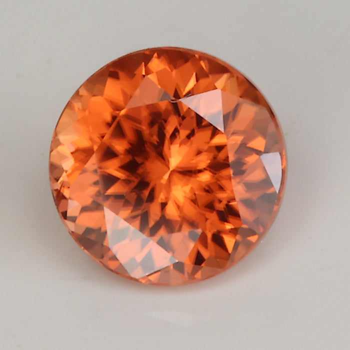 imperial zircon gemstone round orange 