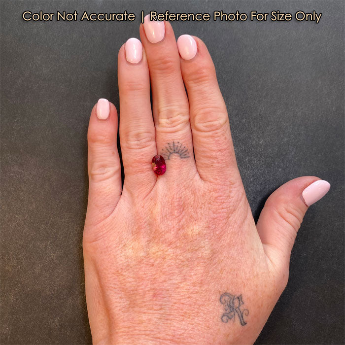 oval cut rubellite tourmaline size