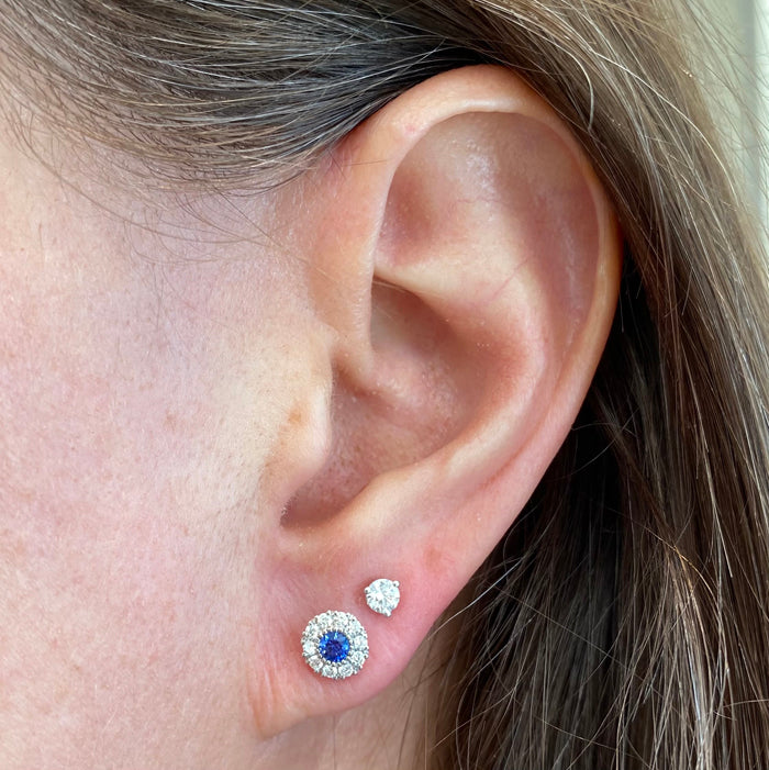 sapphire gem and diamond earrings