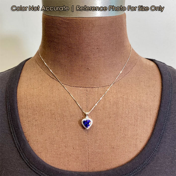 tanzanite heart pendant size
