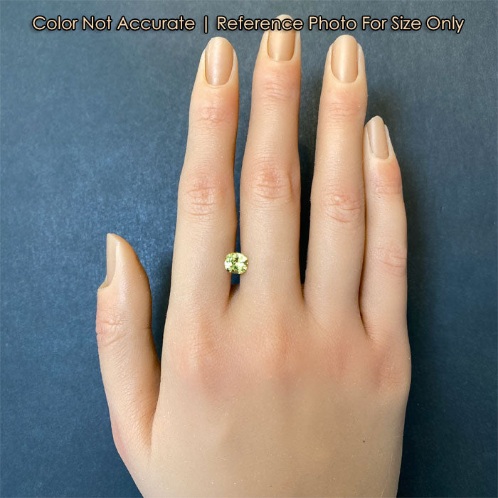 antique cushion sapphire size to hand