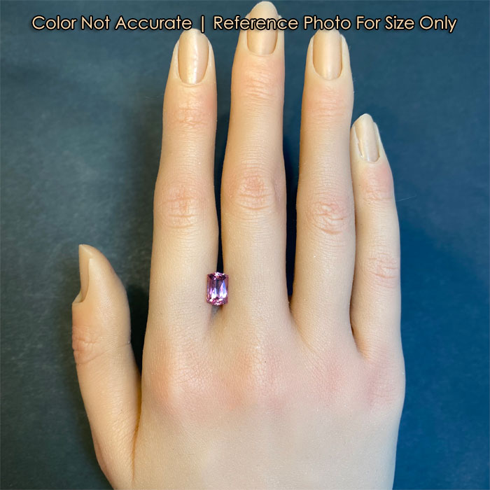 pink he cut spinel gem size