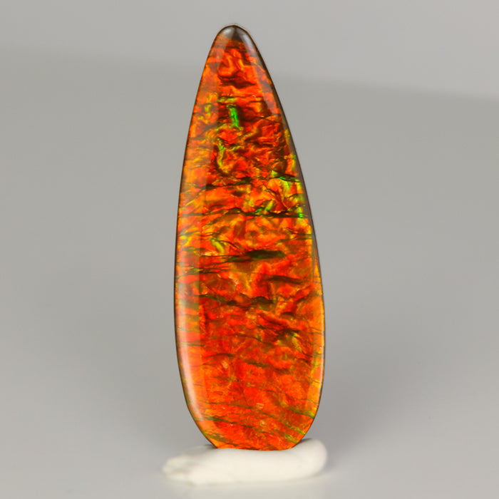red orange green yellow ammolite fossilized gemstone 