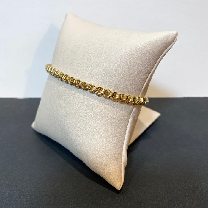 chino link bracelet small yellow gold