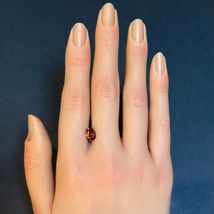 oval garnet spessartite orange brown