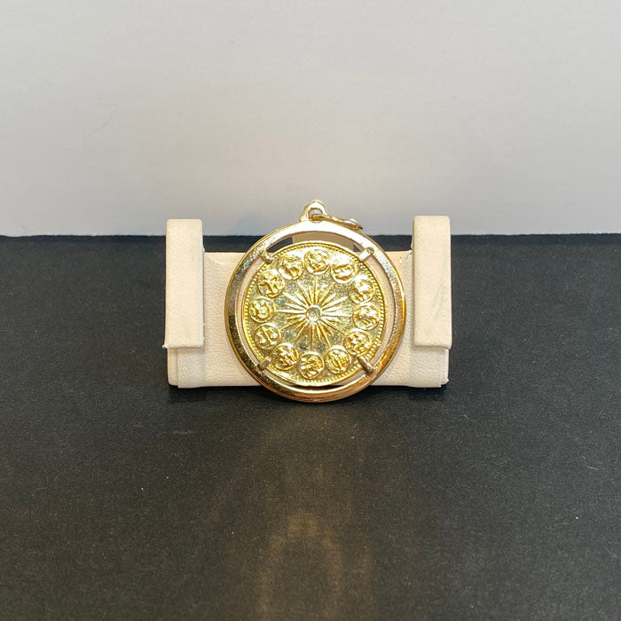 saint christopher zodiac pendant 22k yellow gold