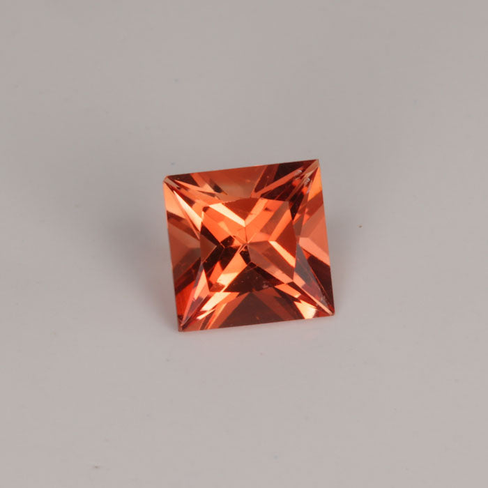 red orange princess cut sunstone gemstone