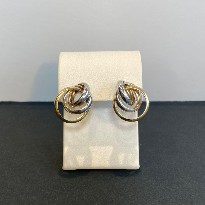 14k gold swirled earrings