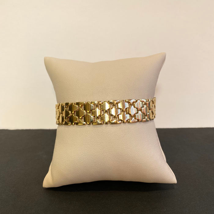 14k yellow gold swiss cross bracelet