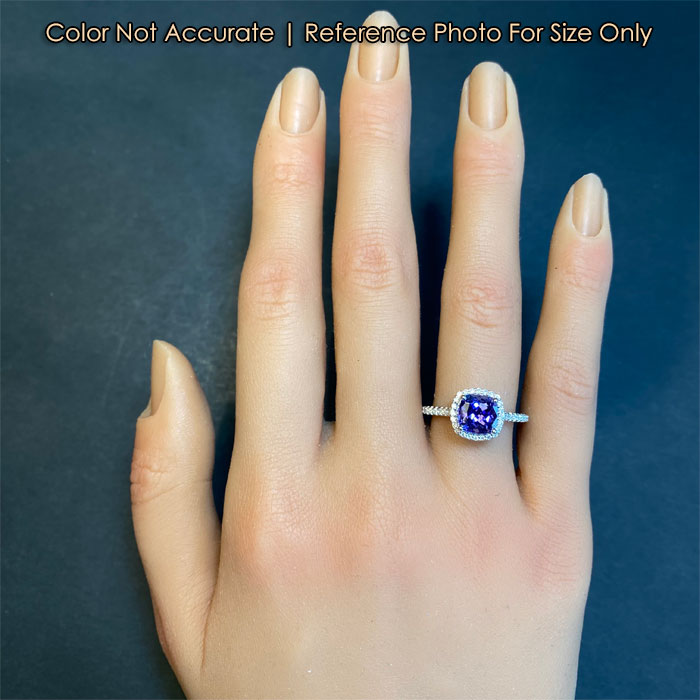 tanzanite gemstone ring with diamonds size on hand