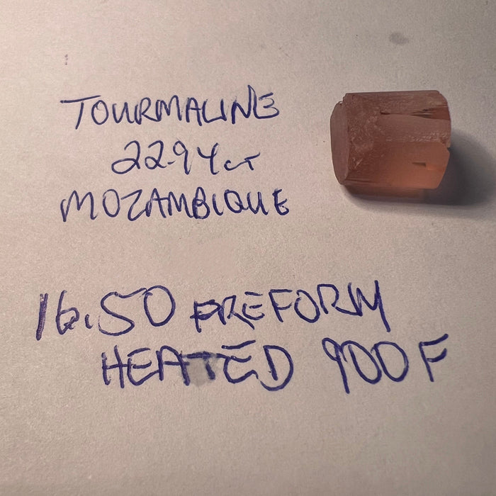 heated tourmaline preform