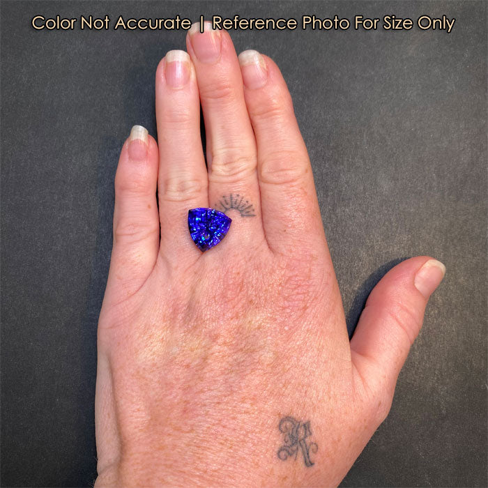 size of trilliant cut tanzanite 