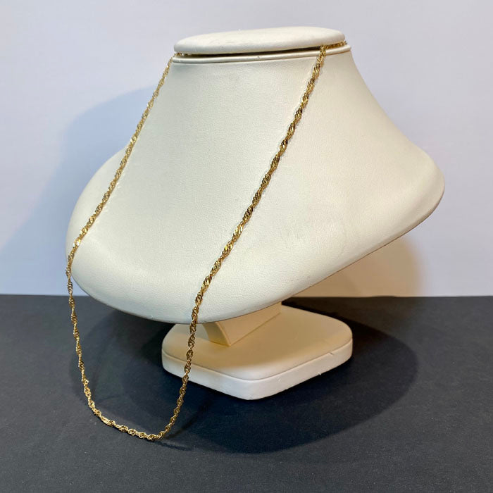 yellow gold necklace twist chain