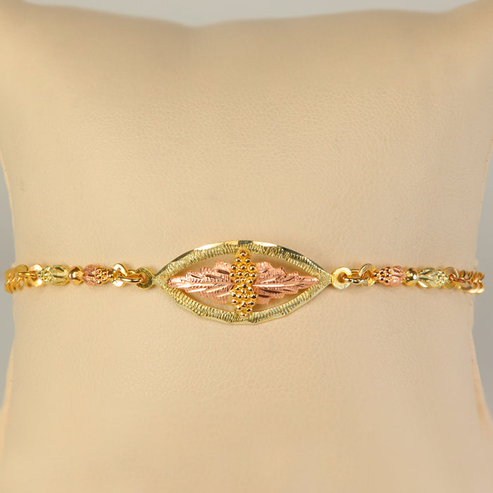 yellow and rose gold black hills bracelet