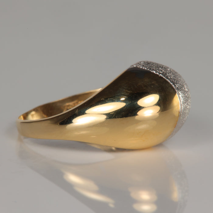 yellow gold two tone ring