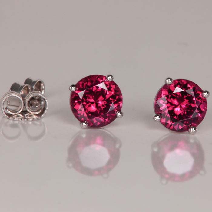 umbalite garnet earrings white gold