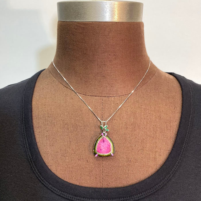 Watermelon Tourmaline Necklace | Made In Earth US