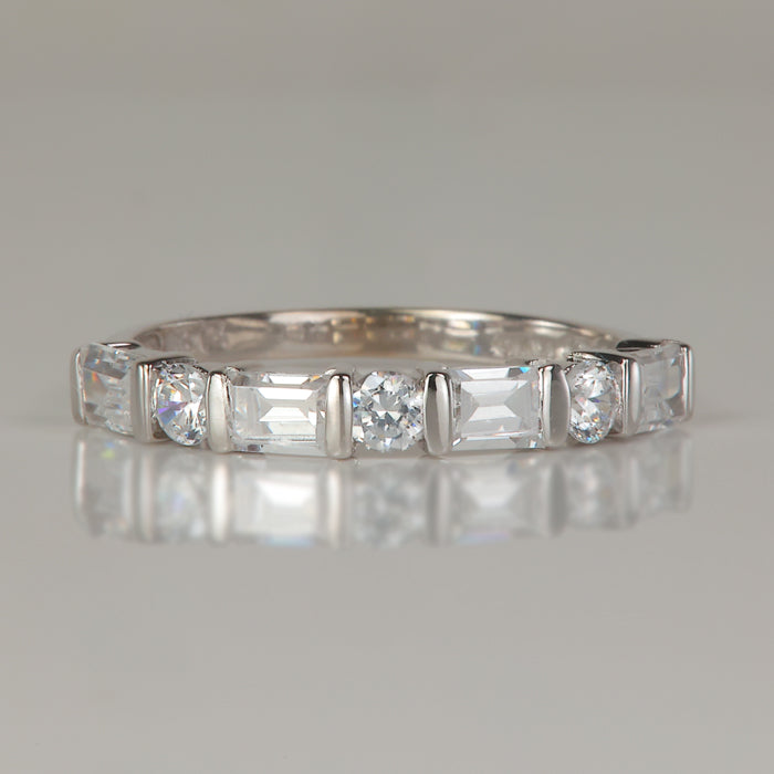 white gold cubic zirconia ring 