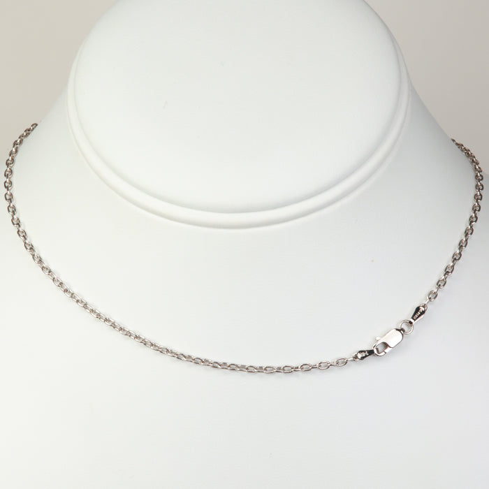 large cable link white gold chain 